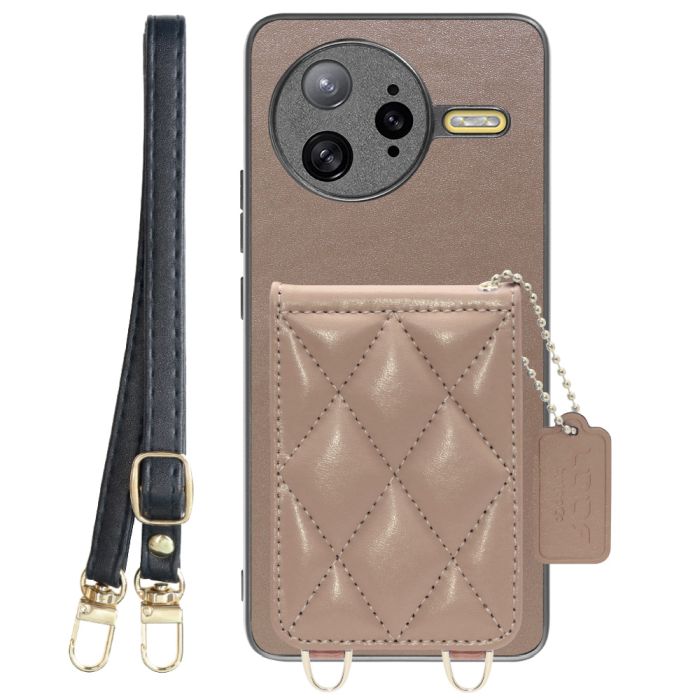 [ LOOF SWEET-SHELL SHOULDER  ] POCO F7 Ultra Xiaomi シャオミ スマホケース キルティング加工のカードケース付き ロングストラップ付き マグネット内蔵 カード収納 本革 [ POCO F7 Ultra ]