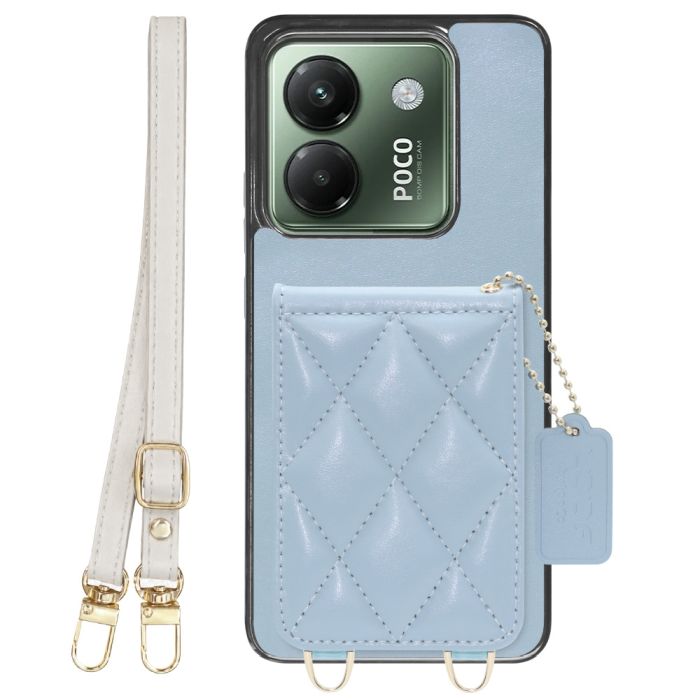 [ LOOF SWEET-SHELL SHOULDER  ] POCO M7 Pro 5G Xiaomi シャオミ スマホケース キルティング加工のカードケース付き ロングストラップ付き マグネット内蔵 カード収納 本革 [ POCO M7 Pro 5G ]