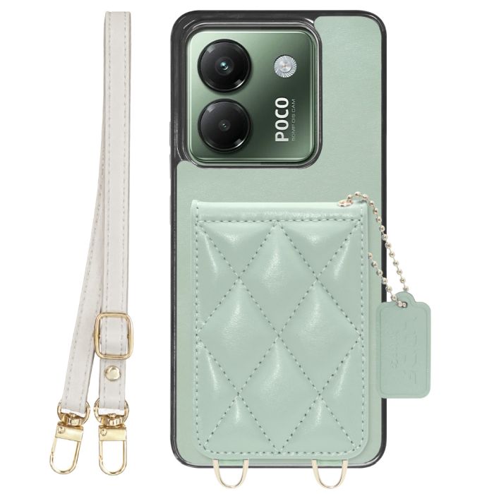 [ LOOF SWEET-SHELL SHOULDER  ] POCO M7 Pro 5G Xiaomi シャオミ スマホケース キルティング加工のカードケース付き ロングストラップ付き マグネット内蔵 カード収納 本革 [ POCO M7 Pro 5G ]