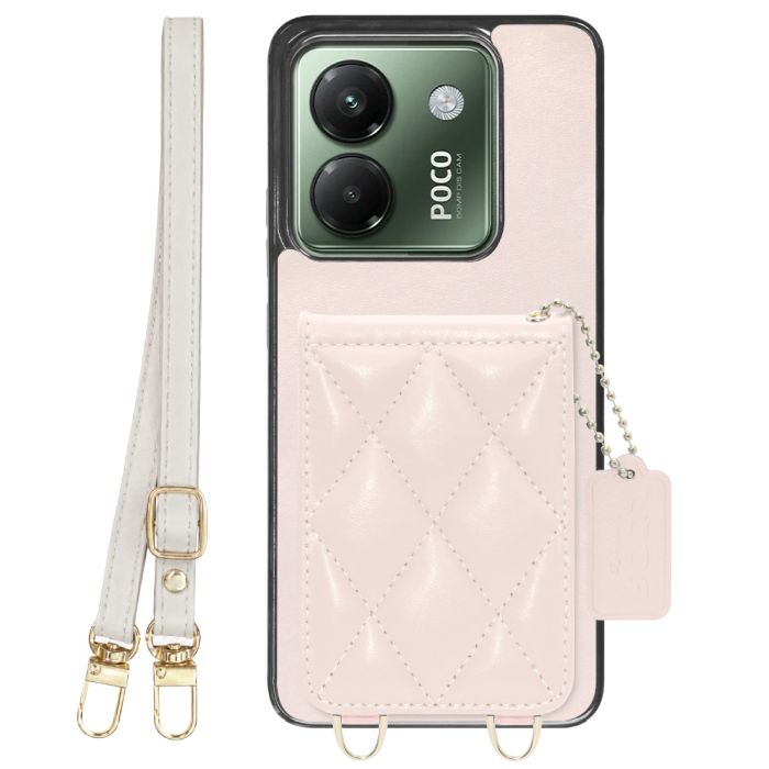 [ LOOF SWEET-SHELL SHOULDER  ] POCO M7 Pro 5G Xiaomi シャオミ スマホケース キルティング加工のカードケース付き ロングストラップ付き マグネット内蔵 カード収納 本革 [ POCO M7 Pro 5G ]