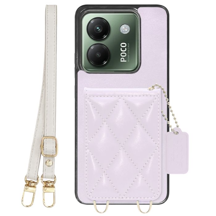 [ LOOF SWEET-SHELL SHOULDER  ] POCO M7 Pro 5G Xiaomi シャオミ スマホケース キルティング加工のカードケース付き ロングストラップ付き マグネット内蔵 カード収納 本革 [ POCO M7 Pro 5G ]