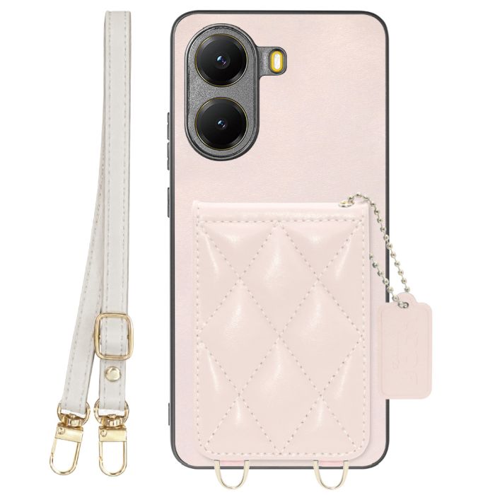 [ LOOF SWEET-SHELL SHOULDER  ] POCO X7 Pro Xiaomi スマホケース キルティング加工のカードケース付き ロングストラップ付き マグネット内蔵 カード収納 本革 [ POCO X7 Pro ]