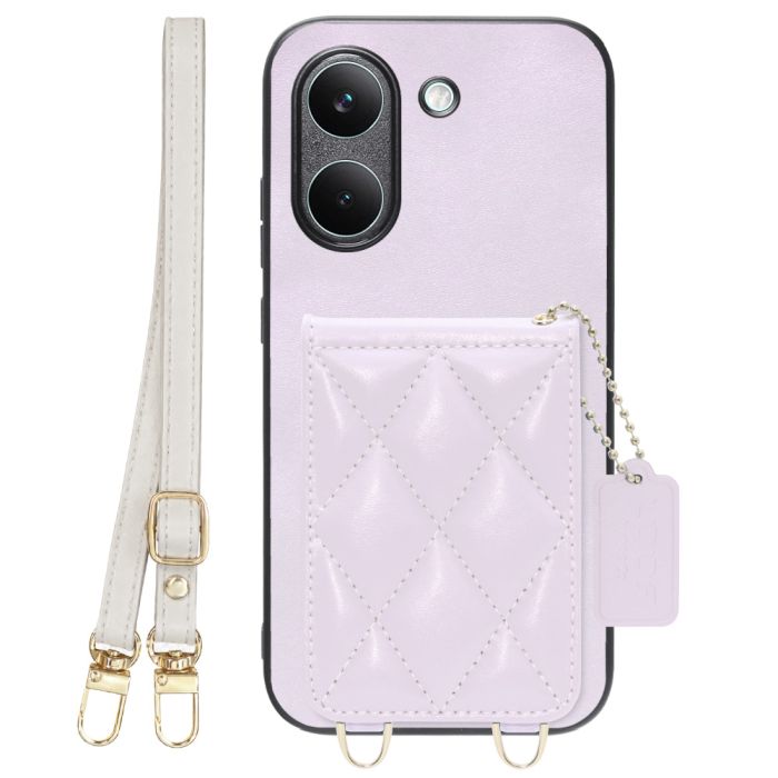 [ LOOF SWEET-SHELL SHOULDER  ] POCO X8 Pro Xiaomi シャオミ スマホケース キルティング加工のカードケース付き ロングストラップ付き マグネット内蔵 カード収納 本革 [ POCO X8 Pro ]