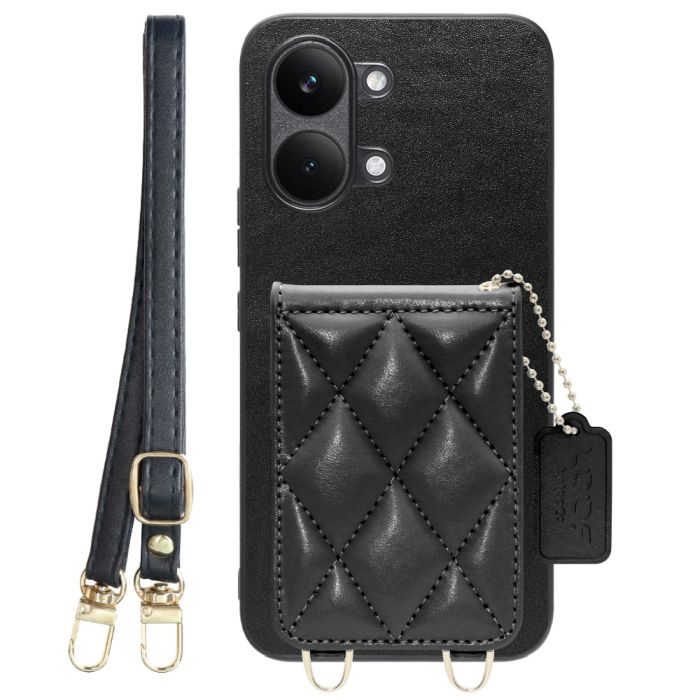 [ LOOF SWEET-SHELL SHOULDER  ] POCO X8 Pro Max Xiaomi シャオミ スマホケース キルティング加工のカードケース付き ロングストラップ付き マグネット内蔵 カード収納 本革 [ POCO X8 Pro Max ]