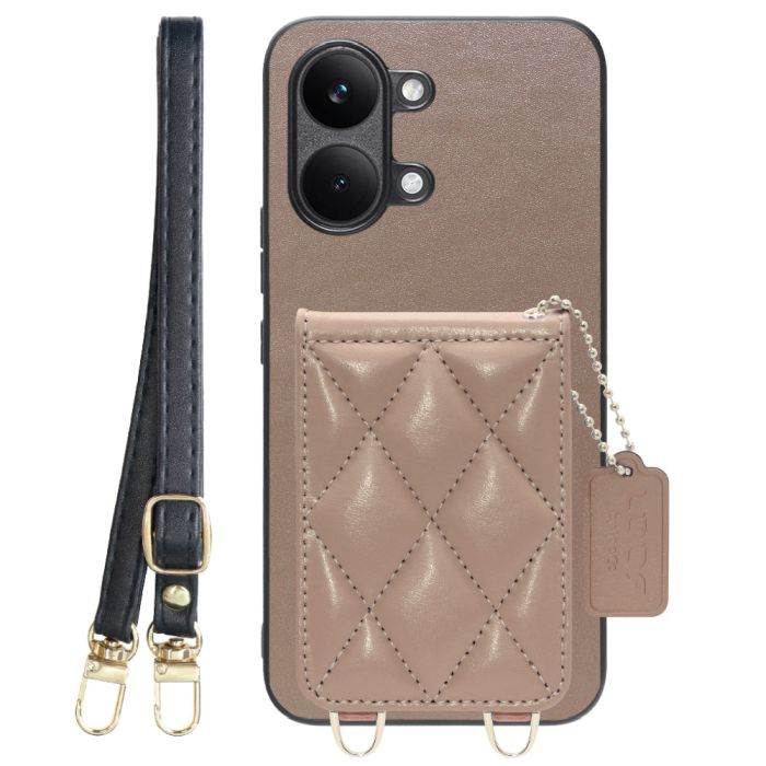 [ LOOF SWEET-SHELL SHOULDER  ] POCO X8 Pro Max Xiaomi シャオミ スマホケース キルティング加工のカードケース付き ロングストラップ付き マグネット内蔵 カード収納 本革 [ POCO X8 Pro Max ]