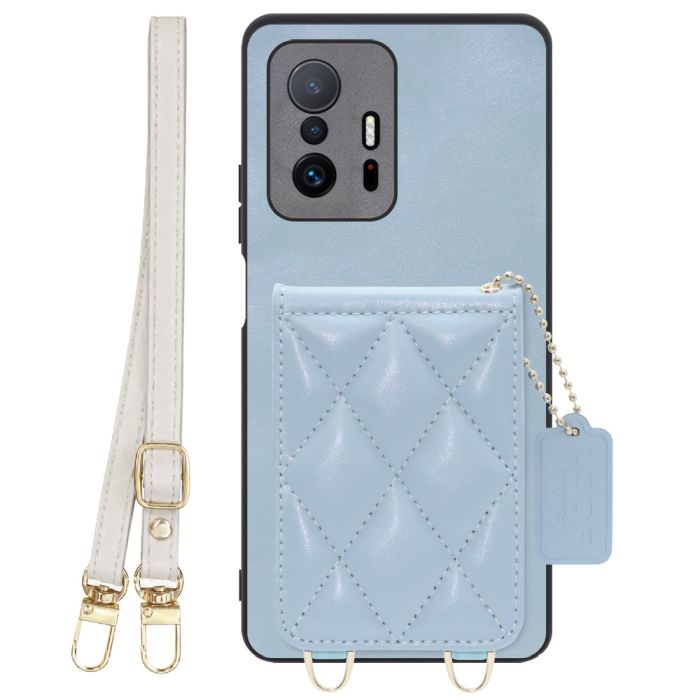 [ LOOF SWEET-SHELL SHOULDER  ] Xiaomi 11T / 11T Pro xiaomi11t xiaomi11tpro 11tpro スマホケース キルティング加工のカードケース付き ロングストラップ付き マグネット内蔵 カード収納 本革 [ Xiaomi 11T / 11T Pro ]