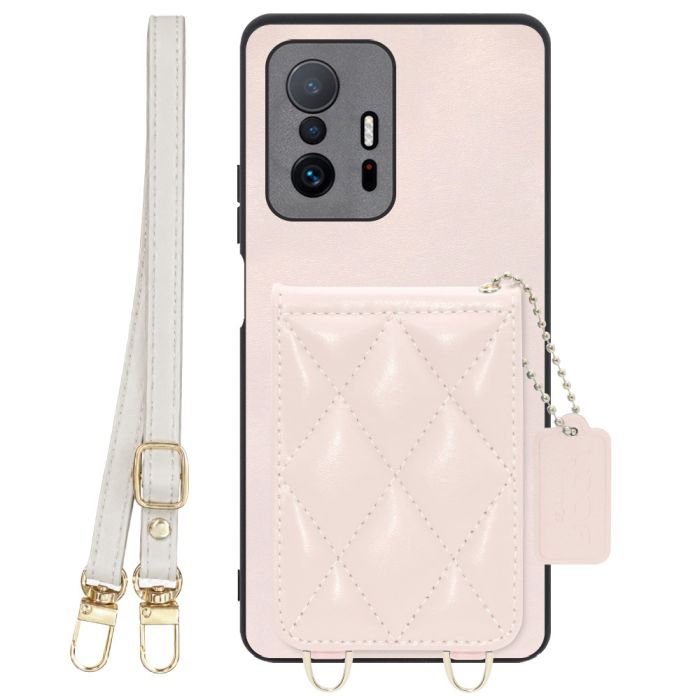 [ LOOF SWEET-SHELL SHOULDER  ] Xiaomi 11T / 11T Pro xiaomi11t xiaomi11tpro 11tpro スマホケース キルティング加工のカードケース付き ロングストラップ付き マグネット内蔵 カード収納 本革 [ Xiaomi 11T / 11T Pro ]