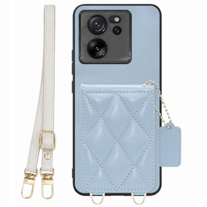 [ LOOF SWEET-SHELL SHOULDER  ] Xiaomi 13T / 13T Pro XIG04 13 T 13TPro スマホケース キルティング加工のカードケース付き ロングストラップ付き マグネット内蔵 カード収納 本革 [ Xiaomi 13T / 13T Pro ]