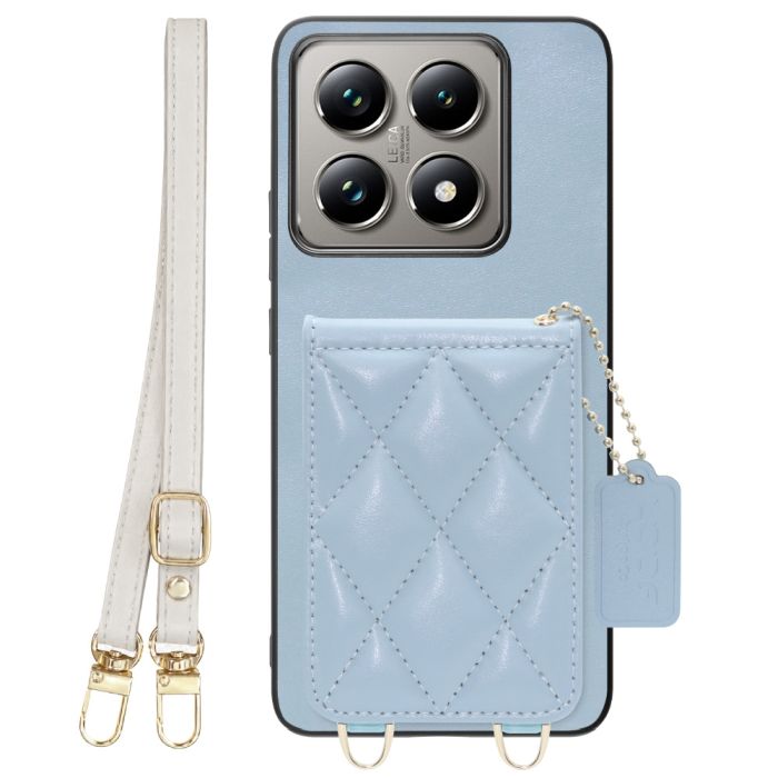 [ LOOF SWEET-SHELL SHOULDER  ] Xiaomi 14T Pro  14TPro スマホケース キルティング加工のカードケース付き ロングストラップ付き マグネット内蔵 カード収納 本革 [ Xiaomi 14T Pro  ]