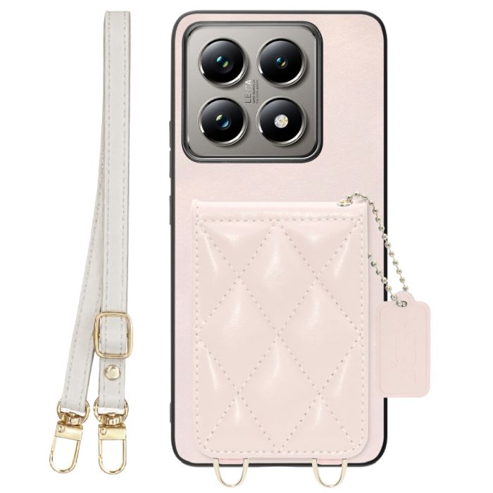 [ LOOF SWEET-SHELL SHOULDER  ] Xiaomi 14T Pro  14TPro スマホケース キルティング加工のカードケース付き ロングストラップ付き マグネット内蔵 カード収納 本革 [ Xiaomi 14T Pro  ]
