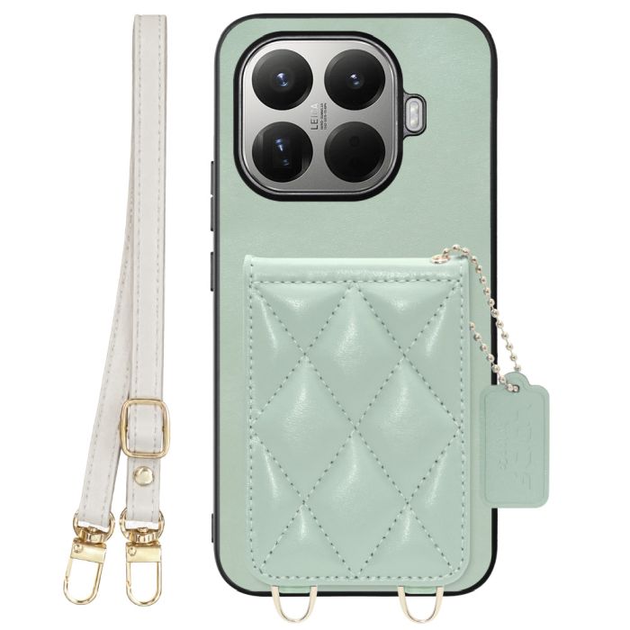 [ LOOF SWEET-SHELL SHOULDER  ] Xiaomi 15T Pro シャオミ 15T Pro スマホケース キルティング加工のカードケース付き ロングストラップ付き マグネット内蔵 カード収納 本革 [ Xiaomi 15T Pro ]