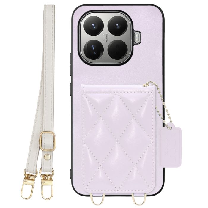 [ LOOF SWEET-SHELL SHOULDER  ] Xiaomi 15T Pro シャオミ 15T Pro スマホケース キルティング加工のカードケース付き ロングストラップ付き マグネット内蔵 カード収納 本革 [ Xiaomi 15T Pro ]