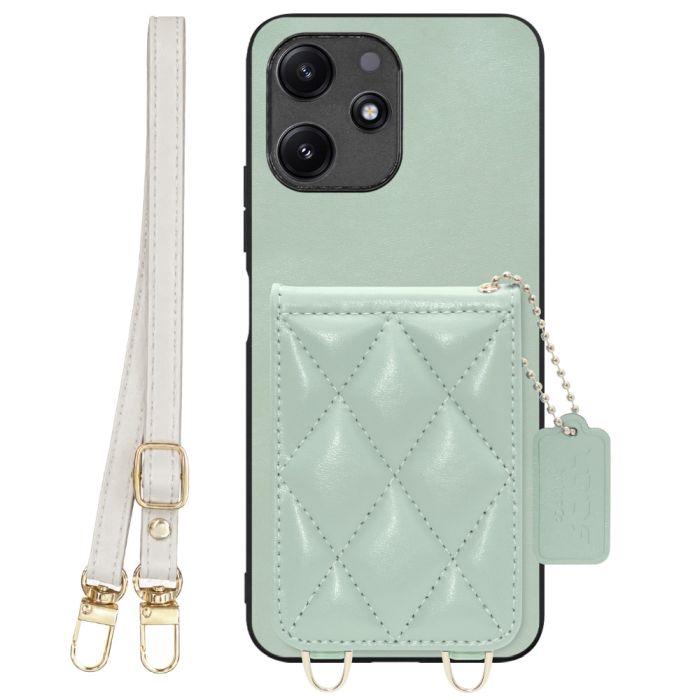 [ LOOF SWEET-SHELL SHOULDER  ] Xiaomi Redmi 12 5G XIG03 Redmi12 5G スマホケース キルティング加工のカードケース付き ロングストラップ付き マグネット内蔵 カード収納 本革 [ Xiaomi Redmi 12 5G ]