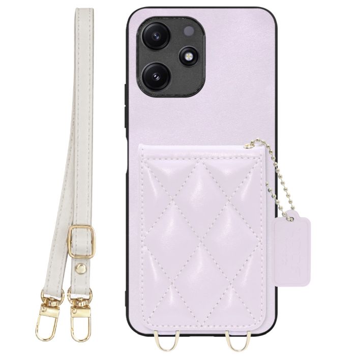 [ LOOF SWEET-SHELL SHOULDER  ] Xiaomi Redmi 12 5G XIG03 Redmi12 5G スマホケース キルティング加工のカードケース付き ロングストラップ付き マグネット内蔵 カード収納 本革 [ Xiaomi Redmi 12 5G ]