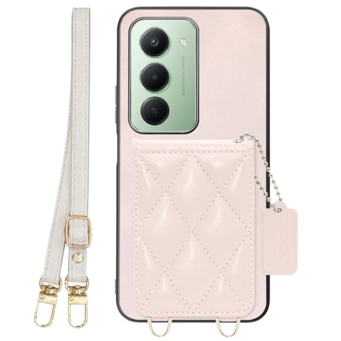 [ LOOF SWEET-SHELL SHOULDER  ] Xiaomi REDMI 15 5G  スマホケース キルティング加工のカードケース付き ロングストラップ付き マグネット内蔵 カード収納 本革 [ Xiaomi REDMI 15 5G ]