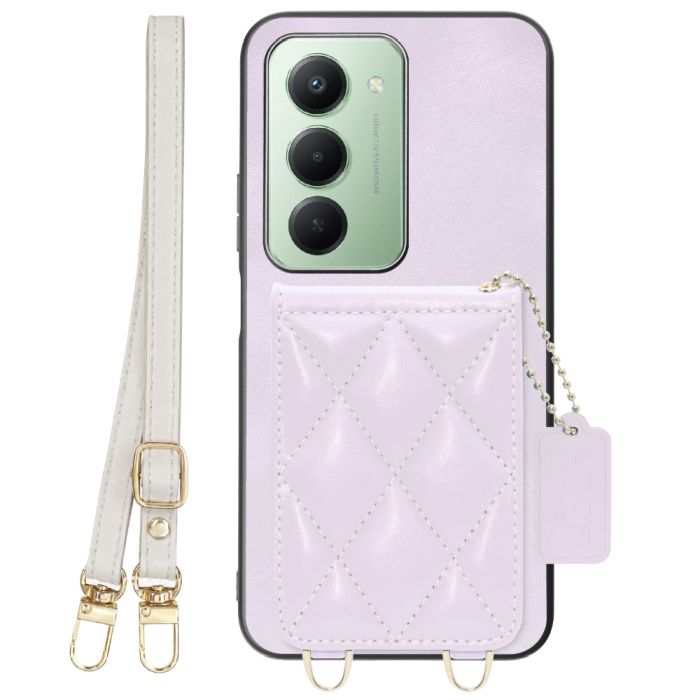 [ LOOF SWEET-SHELL SHOULDER  ] Xiaomi REDMI 15 5G  スマホケース キルティング加工のカードケース付き ロングストラップ付き マグネット内蔵 カード収納 本革 [ Xiaomi REDMI 15 5G ]