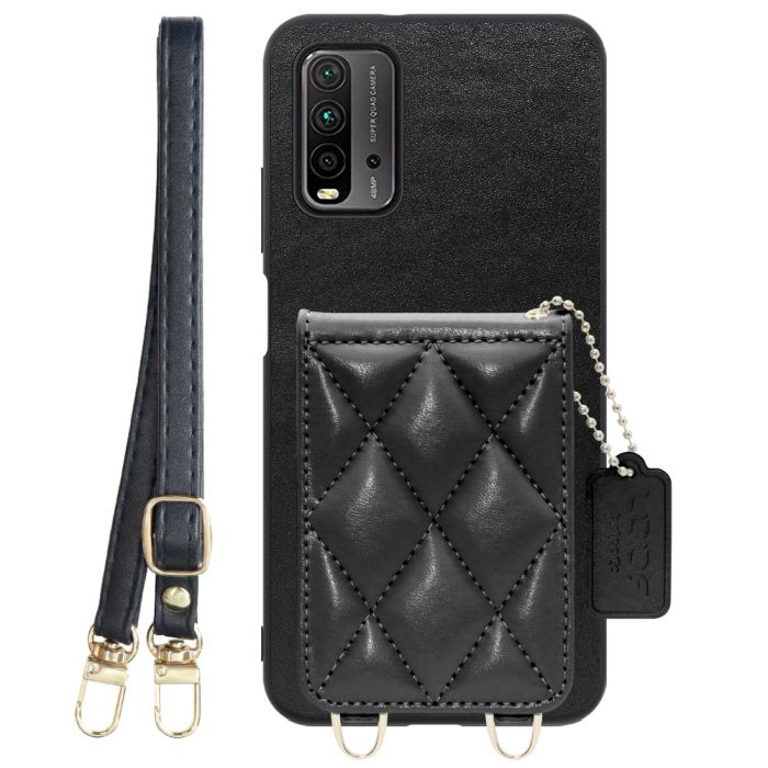 [ LOOF SWEET-SHELL SHOULDER  ] Xiaomi Redmi 9T redmi9t スマホケース キルティング加工のカードケース付き ロングストラップ付き マグネット内蔵 カード収納 本革 [ Redmi 9T ]
