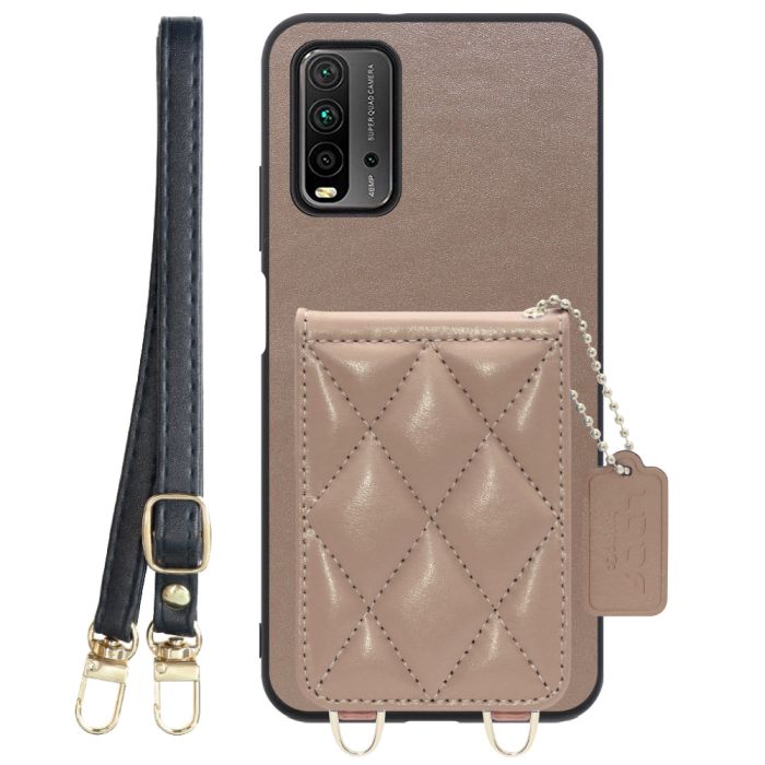 [ LOOF SWEET-SHELL SHOULDER  ] Xiaomi Redmi 9T redmi9t スマホケース キルティング加工のカードケース付き ロングストラップ付き マグネット内蔵 カード収納 本革 [ Redmi 9T ]