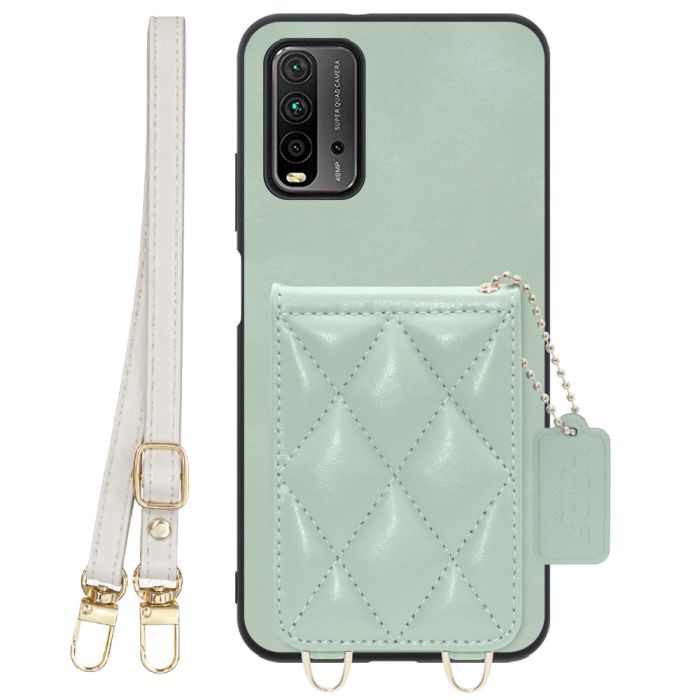 [ LOOF SWEET-SHELL SHOULDER  ] Xiaomi Redmi 9T redmi9t スマホケース キルティング加工のカードケース付き ロングストラップ付き マグネット内蔵 カード収納 本革 [ Redmi 9T ]
