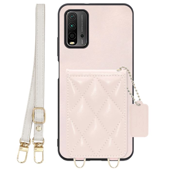 [ LOOF SWEET-SHELL SHOULDER  ] Xiaomi Redmi 9T redmi9t スマホケース キルティング加工のカードケース付き ロングストラップ付き マグネット内蔵 カード収納 本革 [ Redmi 9T ]
