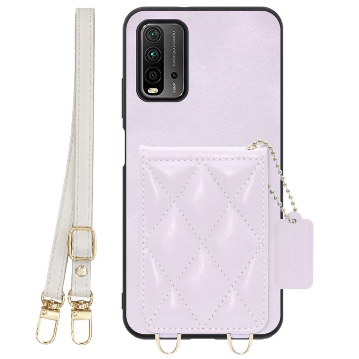 [ LOOF SWEET-SHELL SHOULDER  ] Xiaomi Redmi 9T redmi9t スマホケース キルティング加工のカードケース付き ロングストラップ付き マグネット内蔵 カード収納 本革 [ Redmi 9T ]