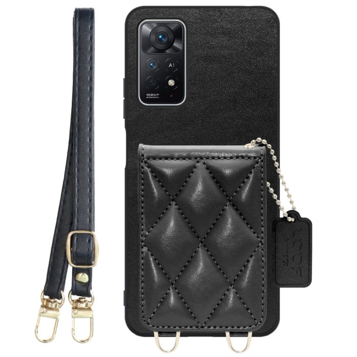 [ LOOF SWEET-SHELL SHOULDER  ] Xiaomi Redmi Note 11 Pro 5G redminote11pro5g note11pro 11pro スマホケース キルティング加工のカードケース付き ロングストラップ付き マグネット内蔵 カード収納 本革 [ Redmi Note 11 Pro 5G ]