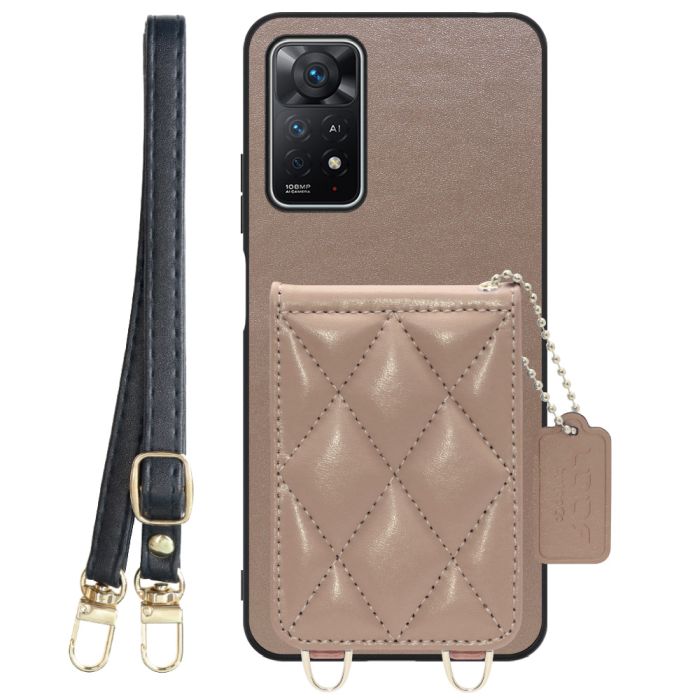[ LOOF SWEET-SHELL SHOULDER  ] Xiaomi Redmi Note 11 Pro 5G redminote11pro5g note11pro 11pro スマホケース キルティング加工のカードケース付き ロングストラップ付き マグネット内蔵 カード収納 本革 [ Redmi Note 11 Pro 5G ]