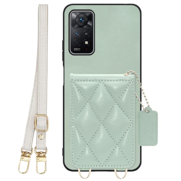 [ LOOF SWEET-SHELL SHOULDER  ] Xiaomi Redmi Note 11 Pro 5G redminote11pro5g note11pro 11pro スマホケース キルティング加工のカードケース付き ロングストラップ付き マグネット内蔵 カード収納 本革 [ Redmi Note 11 Pro 5G ]