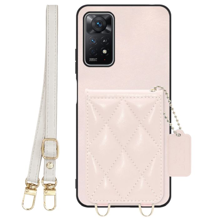 [ LOOF SWEET-SHELL SHOULDER  ] Xiaomi Redmi Note 11 Pro 5G redminote11pro5g note11pro 11pro スマホケース キルティング加工のカードケース付き ロングストラップ付き マグネット内蔵 カード収納 本革 [ Redmi Note 11 Pro 5G ]