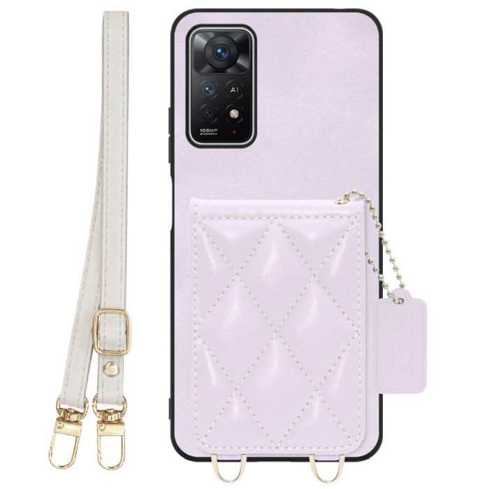 [ LOOF SWEET-SHELL SHOULDER  ] Xiaomi Redmi Note 11 Pro 5G redminote11pro5g note11pro 11pro スマホケース キルティング加工のカードケース付き ロングストラップ付き マグネット内蔵 カード収納 本革 [ Redmi Note 11 Pro 5G ]