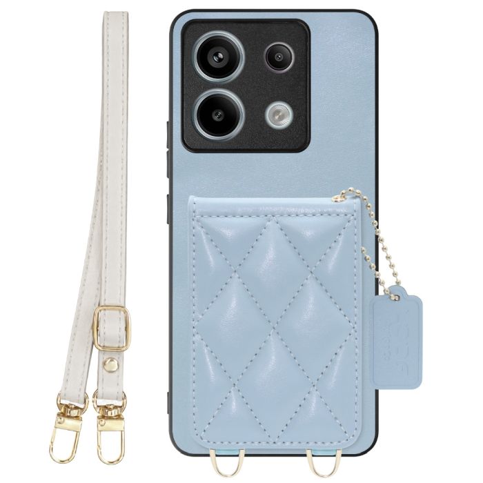[ LOOF SWEET-SHELL SHOULDER  ] Redmi Note 13 Pro 5G  スマホケース キルティング加工のカードケース付き ロングストラップ付き マグネット内蔵 カード収納 本革 [ Redmi Note 13 Pro 5G ]