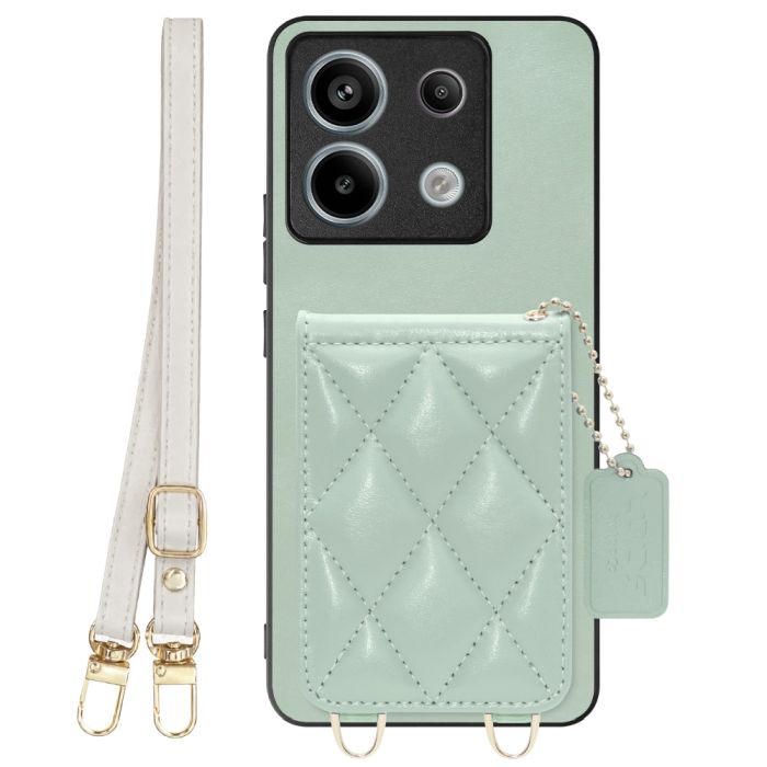 [ LOOF SWEET-SHELL SHOULDER  ] Redmi Note 13 Pro 5G  スマホケース キルティング加工のカードケース付き ロングストラップ付き マグネット内蔵 カード収納 本革 [ Redmi Note 13 Pro 5G ]
