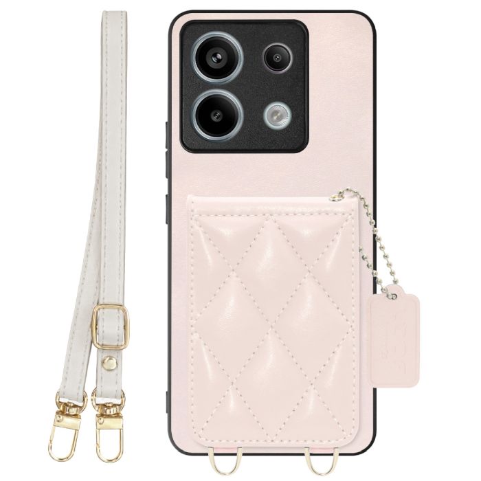 [ LOOF SWEET-SHELL SHOULDER  ] Redmi Note 13 Pro 5G  スマホケース キルティング加工のカードケース付き ロングストラップ付き マグネット内蔵 カード収納 本革 [ Redmi Note 13 Pro 5G ]