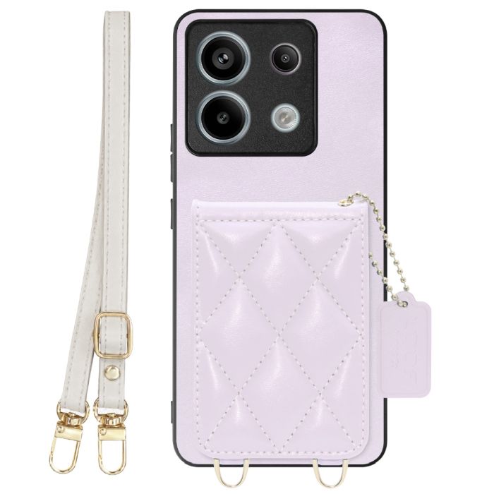 [ LOOF SWEET-SHELL SHOULDER  ] Redmi Note 13 Pro 5G  スマホケース キルティング加工のカードケース付き ロングストラップ付き マグネット内蔵 カード収納 本革 [ Redmi Note 13 Pro 5G ]