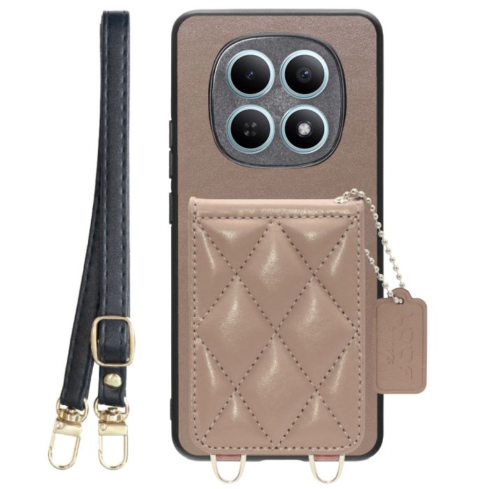 [ LOOF SWEET-SHELL SHOULDER  ] POCO M8 5G Xiaomi 25118PC98G スマホケース キルティング加工のカードケース付き ロングストラップ付き マグネット内蔵 カード収納 本革 [ POCO M8 5G ]