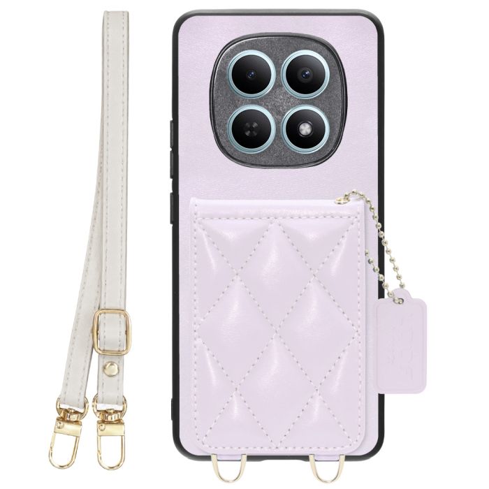 [ LOOF SWEET-SHELL SHOULDER  ] POCO M8 5G Xiaomi 25118PC98G スマホケース キルティング加工のカードケース付き ロングストラップ付き マグネット内蔵 カード収納 本革 [ POCO M8 5G ]