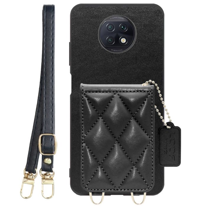 [ LOOF SWEET-SHELL SHOULDER  ] Xiaomi Redmi Note 9T redminote9t redminote note9t スマホケース キルティング加工のカードケース付き ロングストラップ付き マグネット内蔵 カード収納 本革 [ Redmi Note 9T ]