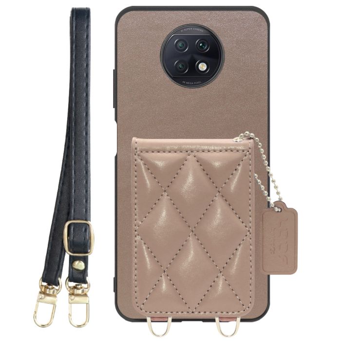 [ LOOF SWEET-SHELL SHOULDER  ] Xiaomi Redmi Note 9T redminote9t redminote note9t スマホケース キルティング加工のカードケース付き ロングストラップ付き マグネット内蔵 カード収納 本革 [ Redmi Note 9T ]