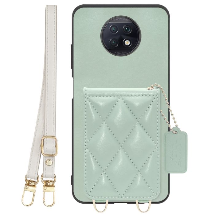 [ LOOF SWEET-SHELL SHOULDER  ] Xiaomi Redmi Note 9T redminote9t redminote note9t スマホケース キルティング加工のカードケース付き ロングストラップ付き マグネット内蔵 カード収納 本革 [ Redmi Note 9T ]