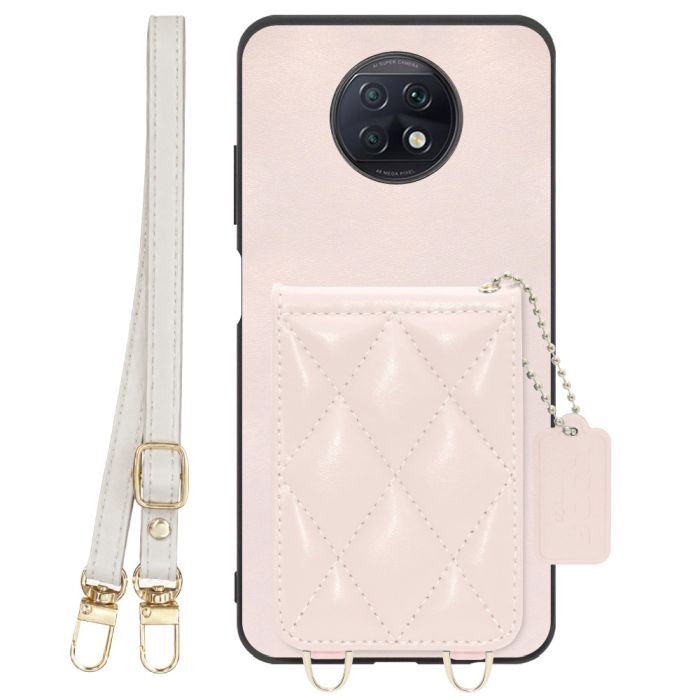 [ LOOF SWEET-SHELL SHOULDER  ] Xiaomi Redmi Note 9T redminote9t redminote note9t スマホケース キルティング加工のカードケース付き ロングストラップ付き マグネット内蔵 カード収納 本革 [ Redmi Note 9T ]