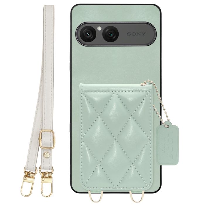 [ LOOF SWEET-SHELL SHOULDER  ] Xperia 10 VII エクスペリア XQ-FE44 スマホケース キルティング加工のカードケース付き ロングストラップ付き マグネット内蔵 カード収納 本革 [ Xperia 10 VII 用 ]