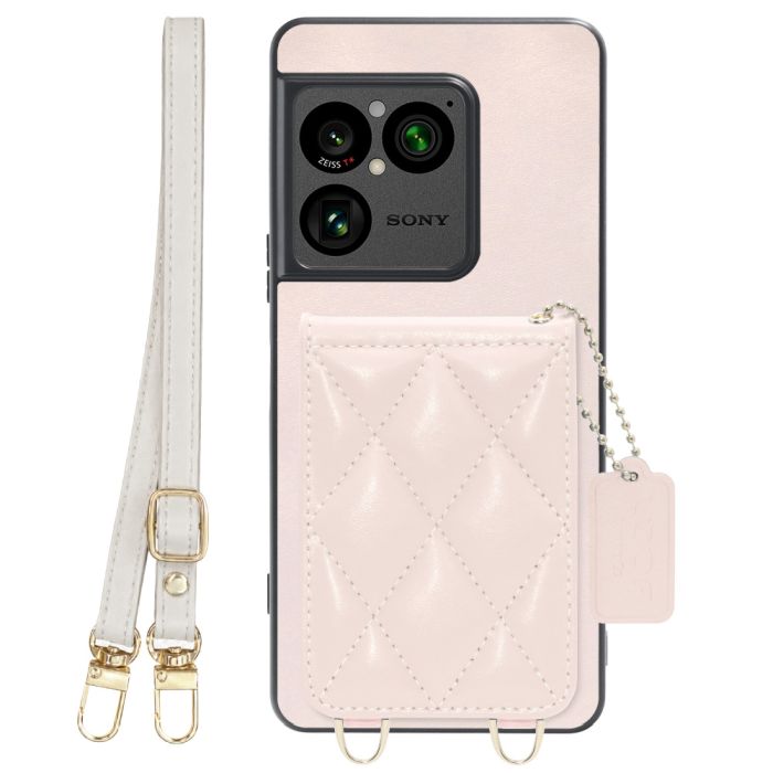 [ LOOF SWEET-SHELL SHOULDER  ] Xperia 1 VIII XQ-GE44 SO-51G スマホケース キルティング加工のカードケース付き ロングストラップ付き マグネット内蔵 カード収納 本革 [ Xperia 1 VIII ]