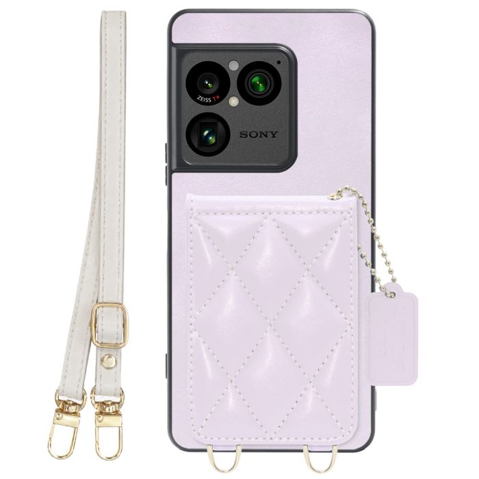 [ LOOF SWEET-SHELL SHOULDER  ] Xperia 1 VIII XQ-GE44 SO-51G スマホケース キルティング加工のカードケース付き ロングストラップ付き マグネット内蔵 カード収納 本革 [ Xperia 1 VIII ]