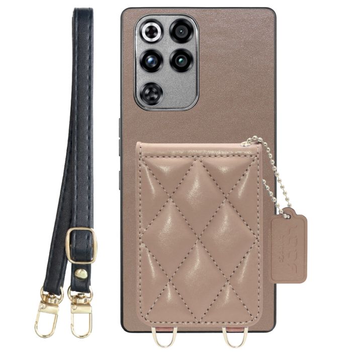[ LOOF SWEET-SHELL SHOULDER  ] REDMAGIC 11 Pro NX809J ZTE nubia スマホケース キルティング加工のカードケース付き ロングストラップ付き マグネット内蔵 カード収納 本革 [ REDMAGIC 11 Pro ]