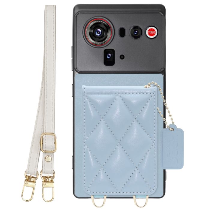[ LOOF SWEET-SHELL SHOULDER  ] nubia Z80 Ultra NX741J スマホケース キルティング加工のカードケース付き ロングストラップ付き マグネット内蔵 カード収納 本革 [ nubia Z80 Ultra ]
