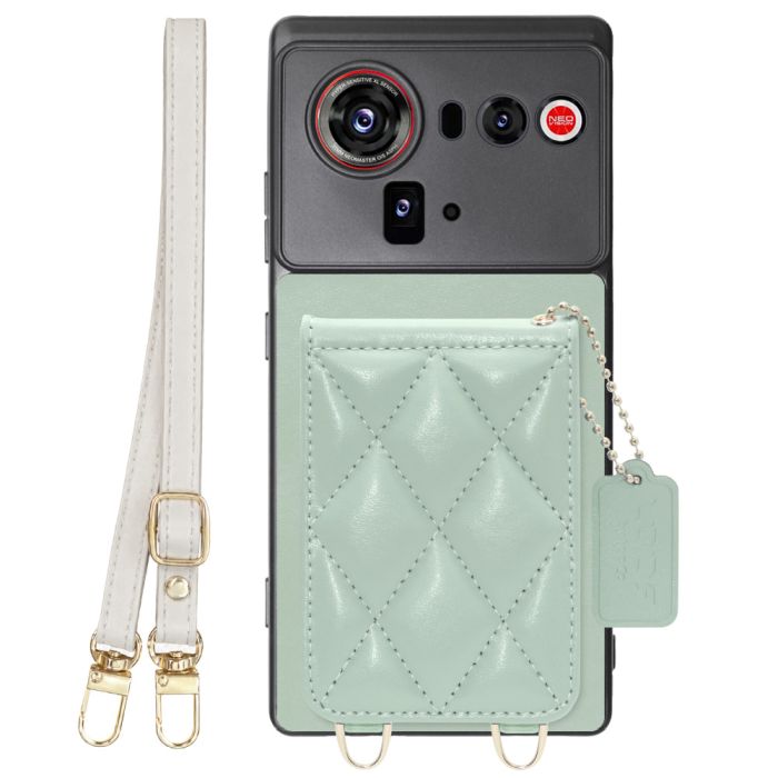 [ LOOF SWEET-SHELL SHOULDER  ] nubia Z80 Ultra NX741J スマホケース キルティング加工のカードケース付き ロングストラップ付き マグネット内蔵 カード収納 本革 [ nubia Z80 Ultra ]