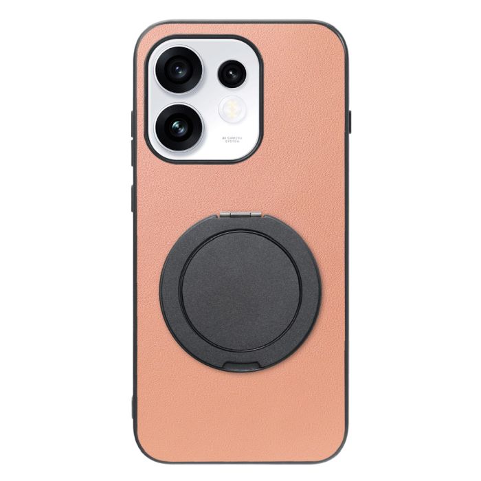 [ LOOF RING-SHELL (シンプル Ver.) ] OPPO Reno16 5G CPH2865 スマホケース 背面 ケース カバー ハードケース スマホリング リング付き 本革 ストラップホール [ OPPO Reno16 5G ]