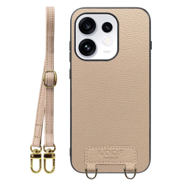 [ LOOF LUXURY-SHELL SHOULDER ] OPPO Reno16 5G CPH2865 ショルダーストラップ付き シンプルでスマート 本革 シェル型ケース ショルダー ストラップ スマホショルダー [ OPPO Reno16 5G ]