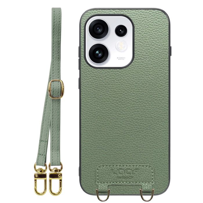 [ LOOF LUXURY-SHELL SHOULDER ] OPPO Reno16 5G CPH2865 ショルダーストラップ付き シンプルでスマート 本革 シェル型ケース ショルダー ストラップ スマホショルダー [ OPPO Reno16 5G ]