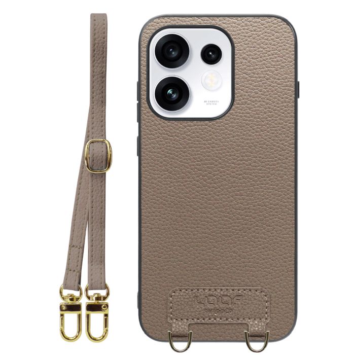 [ LOOF LUXURY-SHELL SHOULDER ] OPPO Reno16 5G CPH2865 ショルダーストラップ付き シンプルでスマート 本革 シェル型ケース ショルダー ストラップ スマホショルダー [ OPPO Reno16 5G ]